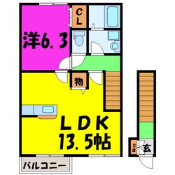 グランメリーBの物件間取画像